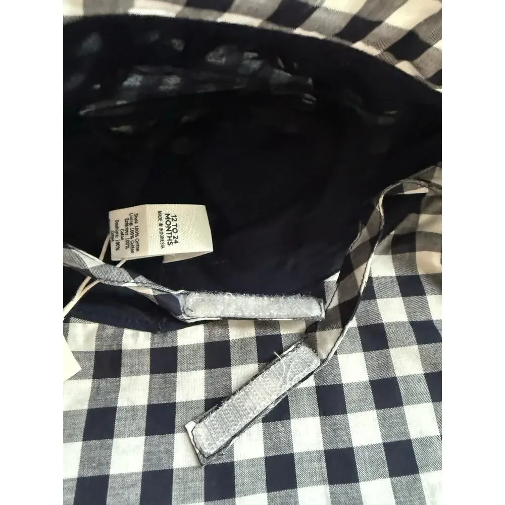 NWT Baby Plaid Bow Sun Hat